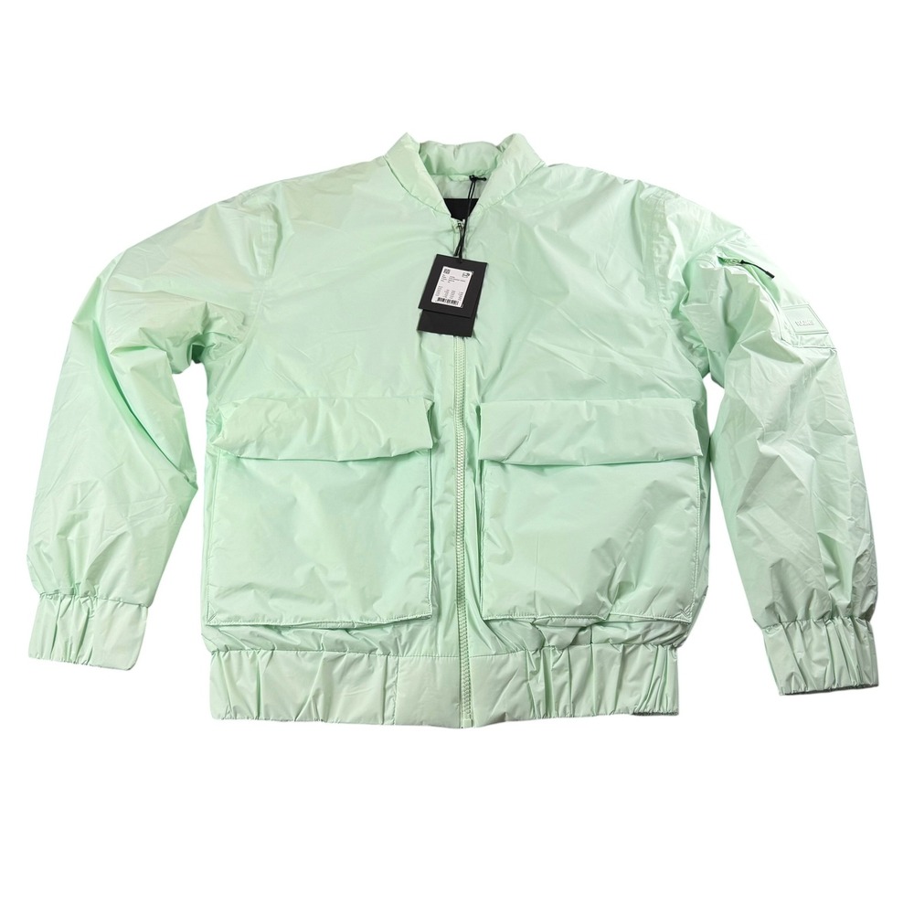 Rains Fuse Bomber Jacket Mineral Mint Green Waterproof Insulated Womens XS #1